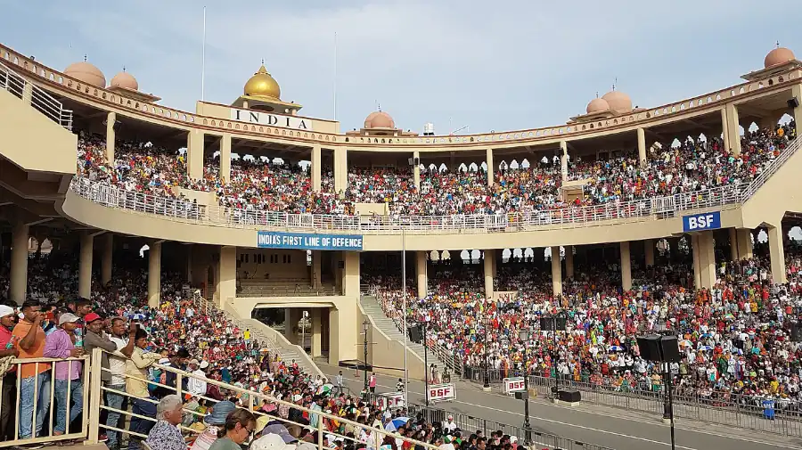 Indian Wagah Attari border arena
