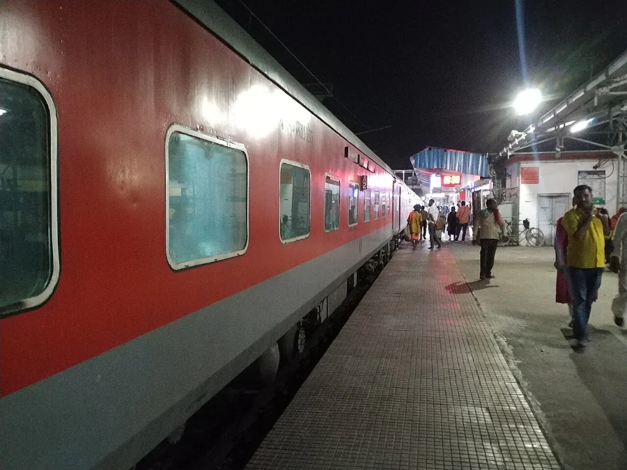 Train at Mughalsarai Railway Station