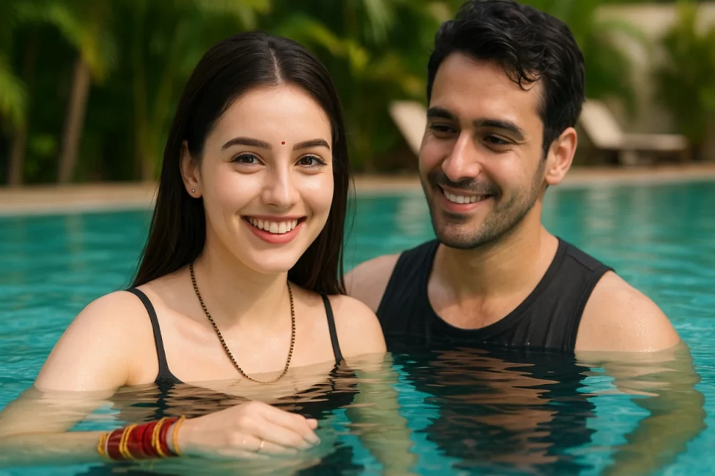 A Pool in a Luxurious Hotel in Lonavala, Maharashtra