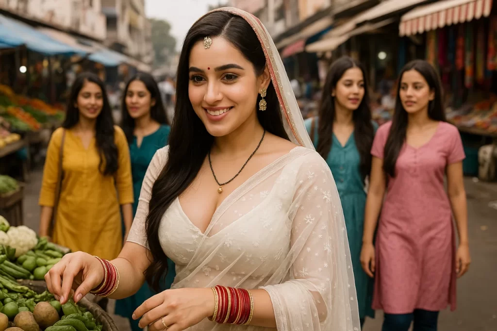 Bhaji Market in Bina Etawa