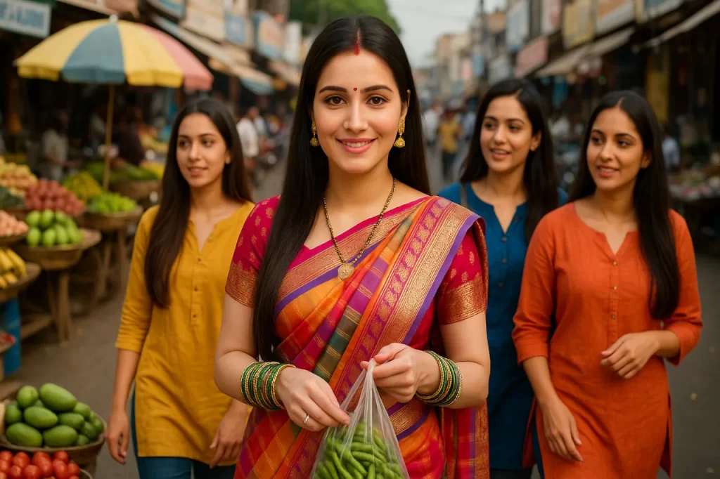 Main Market Road in Bina Etawa