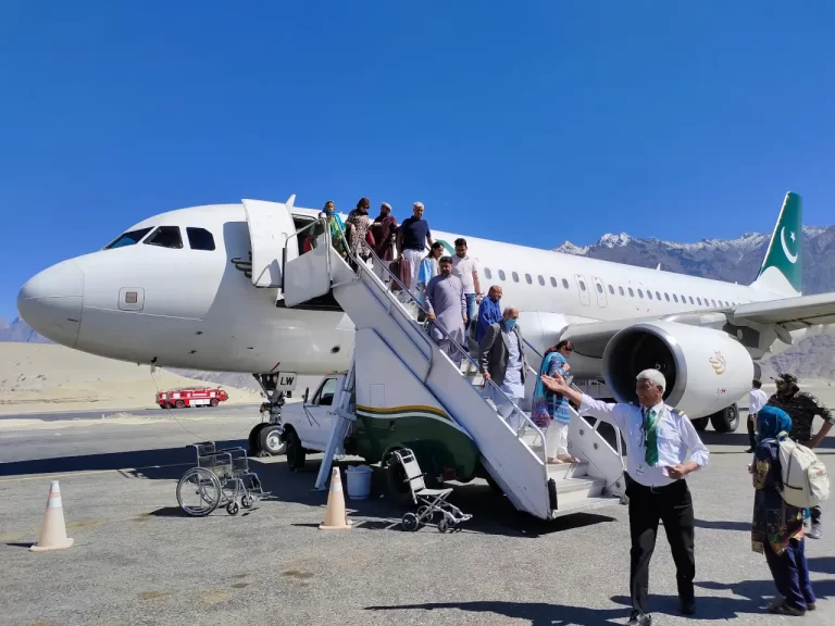 PIA Airbus A320 at Skardu International Airport