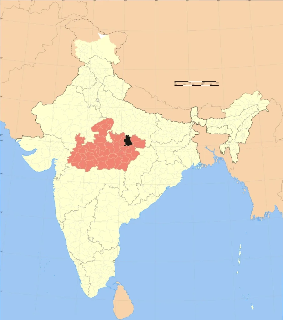 Madhya Pradesh district location map Satna.svg