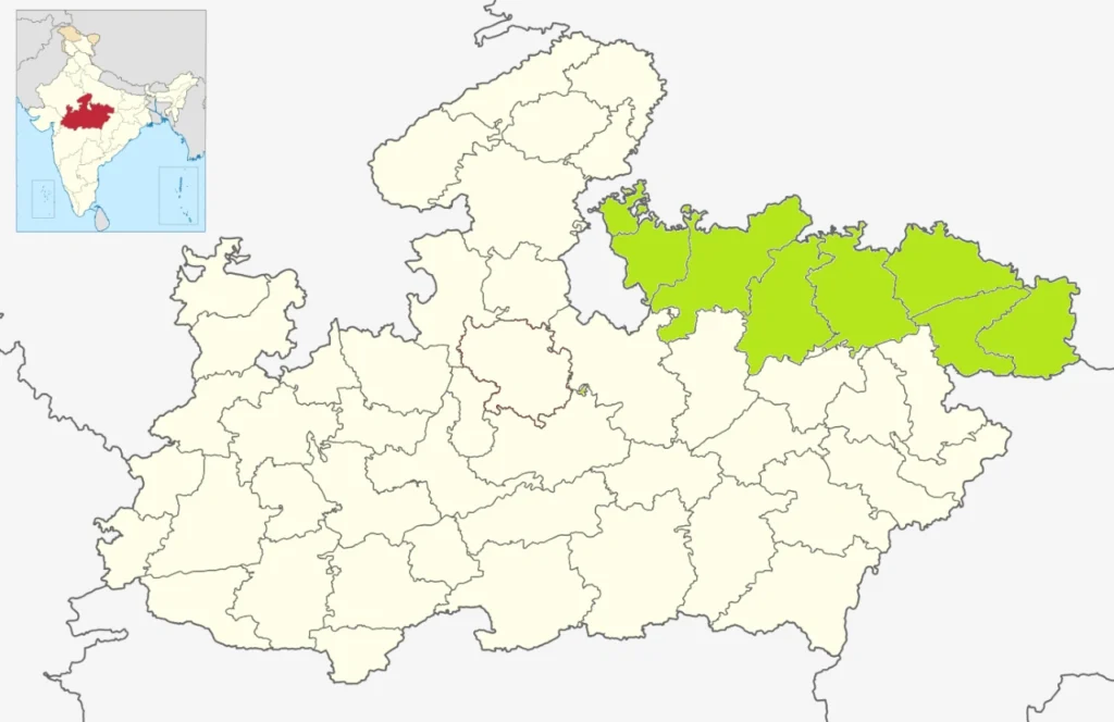 Map of Syro-Malabar Catholic Eparchy of Satna