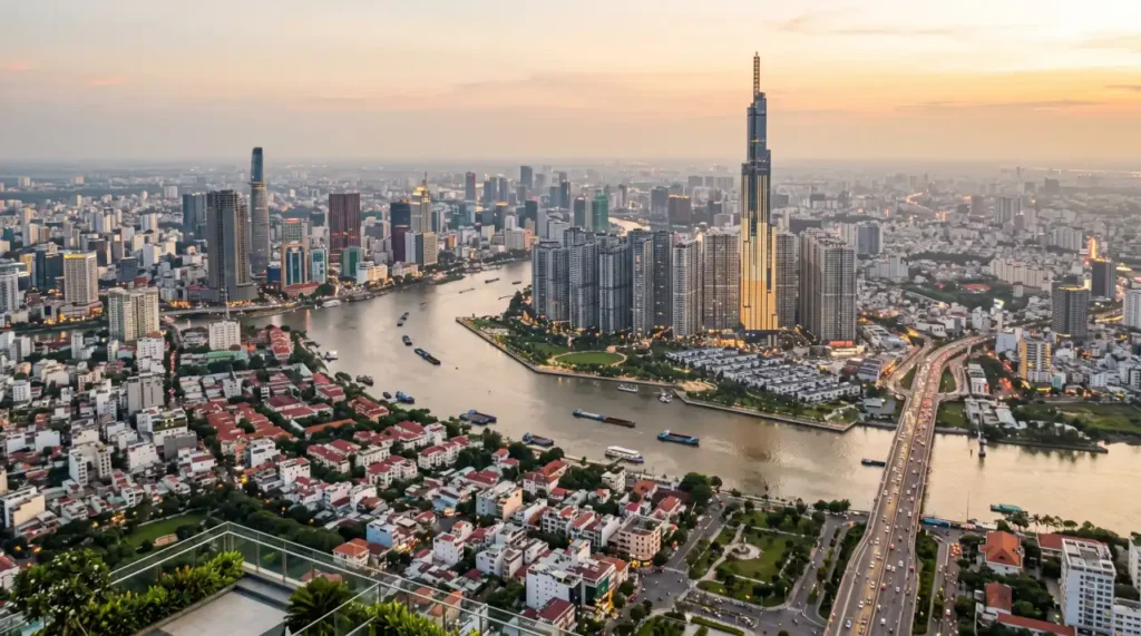 Ho Chi Minh City skyline with Landmark 81